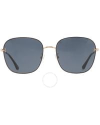 Tom Ford - Grey Blue Square Sunglasses Ft0888-k 01a 59 - Lyst