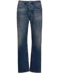 Burberry - Hawkin Mid Rise Cotton Jeans, Waist - Lyst