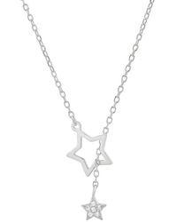 Kylie Harper - Sterling Cz Star Lariat Y Necklace - Lyst