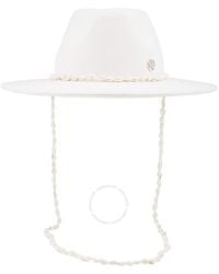 Maison Michel - Kyra Seashells Wool Felt Fedora Hat - Lyst