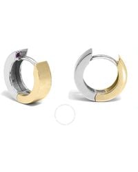 Roberto Coin - 18k Yellow And White Gold Oro Classic Hoop Earrings - Lyst