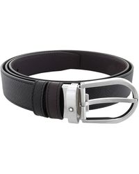 Montblanc - Sartorial Leather Horseshoe Buckle Reversible Belt - Lyst