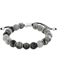 Robert Alton - Stainless Steel Tiger Eye Bead Bolo Bracelet - Lyst