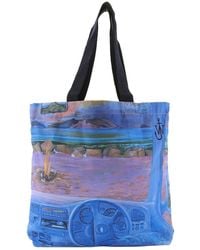 JW Anderson Cat-print Oversized Canvas Tote Bag in Blue | Lyst