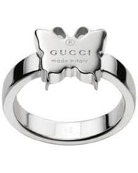 Gucci - Trademark Ladies Sterling Sterling Band Ring Ybc223868001014 - Lyst