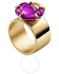 Baccarat - B Flower Vermeil Crystal Ring 2803710 - Lyst