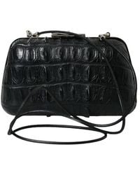 Balenciaga - Exotic Skin Leather Shoulder Crossbody Box Clutch Bag Crocodile - Lyst
