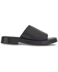 Ferragamo - Giunone Leather Slide Sandals - Lyst