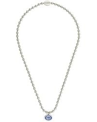 Gucci - Interlocking G Boule Chain Sterling Enamel Necklace - Lyst