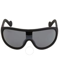 Moncler - Smoke Mirror Shield Sunglasses Ml0047 02c 00 - Lyst