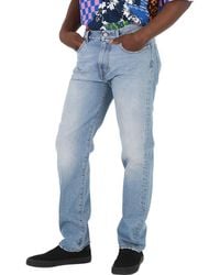 Gcds - Bleached Straight Fit Denim Jeans - Lyst