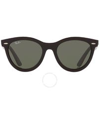 Ray-Ban - Wayfarer Way Green Round Sunglasses Rb2241 901/31 54 - Lyst