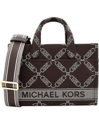 Michael Kors - Gigi Empire Logo Jacquard Print Top Handle Tote - Lyst