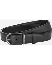 Montblanc - Horseshoe Buckle 35 Mm Leather Belt - Lyst