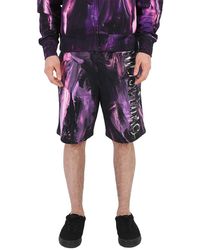 Moschino - Painted Effect Print Fleece Shorts - Lyst