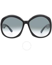 Tom Ford - Annabelle Smoke Gradient Oversized Sunglasses Ft1010 01b 62 - Lyst