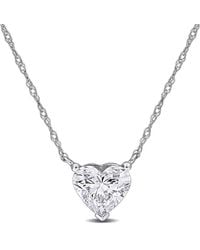 Created Forever - 1Ct Tw Heart-Shaped Lab-Grown Diamond Necklace - Lyst