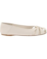 Ferragamo - Aurelie Leather Ballet Flats - Lyst