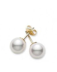 Mikimoto - 18K Akoya Pearl Stud Earrings 4-4.5Mm- A - Lyst