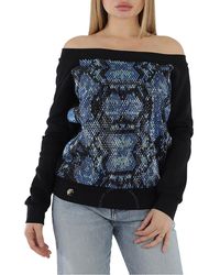 Philipp Plein - /multi Crystal Cotton Jersey Sweatshirt - Lyst
