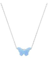 Kylie Harper - Sterling Opal Butterfly Necklace - Lyst