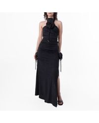 Burberry - Rose Wool Halterneck Dress, Brand Size 10 Us - Lyst