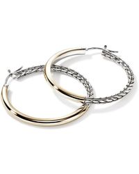 John Hardy - Essential Hoop Earring, Sterling, 30Mm - Lyst