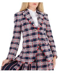 Thom Browne - Sportcoat Check Tweed Blazer, Brand Size 38 (Us Size 2) - Lyst