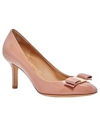 Ferragamo - Vara Bow Patent Leather Pumps - Lyst