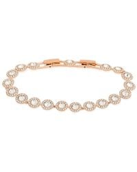 Swarovski - Ladies Angelic-Tone Plated Round Cut Pave Bracelet - Lyst