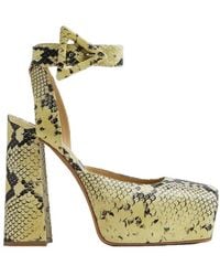 Bottega Veneta - Tower Snakeskin-Print Pumps - Lyst