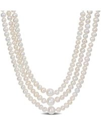 Amour - 5-6Mm & 8-8.5Mm Freshwater Cultured Pearl Endless Necklace, 100 In - Lyst