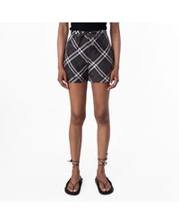 Burberry - Check Silk Pyjama Shorts, Brand Size 6 Us - Lyst