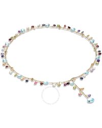 Marco Bicego - Paradise Collection 18k Yellow Gold Blue Topaz And Mixed Gemstone Lariat Necklace - Lyst