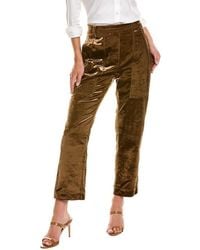 Brunello Cucinelli - Velvet High-Waisted Trousers, Brand Size 42 (Us - Lyst