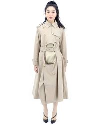 Burberry - Cotton Gabardine Step-through Double-breasted Trench Coat - Lyst