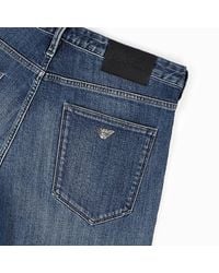 Emporio Armani - J06 Slim-Fit Twill-Melange Jeans, Waist - Lyst