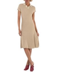 Burberry - Stretch Design Polo Collar Dress - Lyst