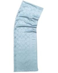 COACH - Signature Logo Silk And Cotton Stole - Lyst