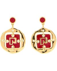 Rabanne - Medal Two-Toned Drop Earrings - Lyst