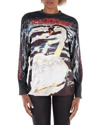 Burberry - Graphic-Print Long-Sleeve T-Shirt - Lyst