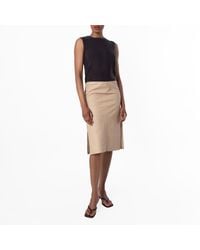 Bally - Two-Tone Sleeveless Midi Dress, Brand Size 38 Us - Lyst