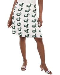 Burberry - Duck Print Kilt Silk Skirt, Brand Size 4 (Us - Lyst