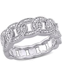 Amour - 1/10 Ct Tw Diamond Link Ring - Lyst