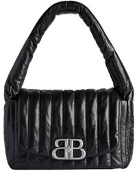 Balenciaga - Monaco Padded Quilted Leather Shoulder Bag - Lyst