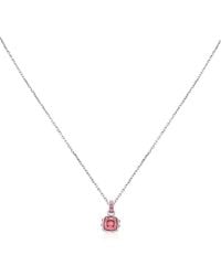 Swarovski - Birthstone Pendant Oct Pendant Rhodium Shiny Rose - Lyst