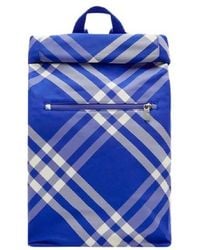 Burberry - Check Pattern Roll Backpack - Lyst