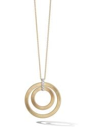Marco Bicego - Masai 18K And Diamond Double Circle Long Necklace Cg800 B Yw M5 - Lyst