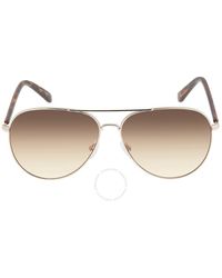 Calvin Klein - Brown Gradient Pilot Sunglasses - Lyst