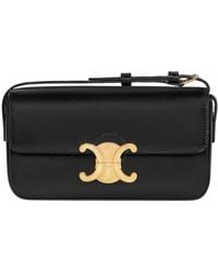Celine - Shiny Calfskin Claude Shoulder Bag - Lyst